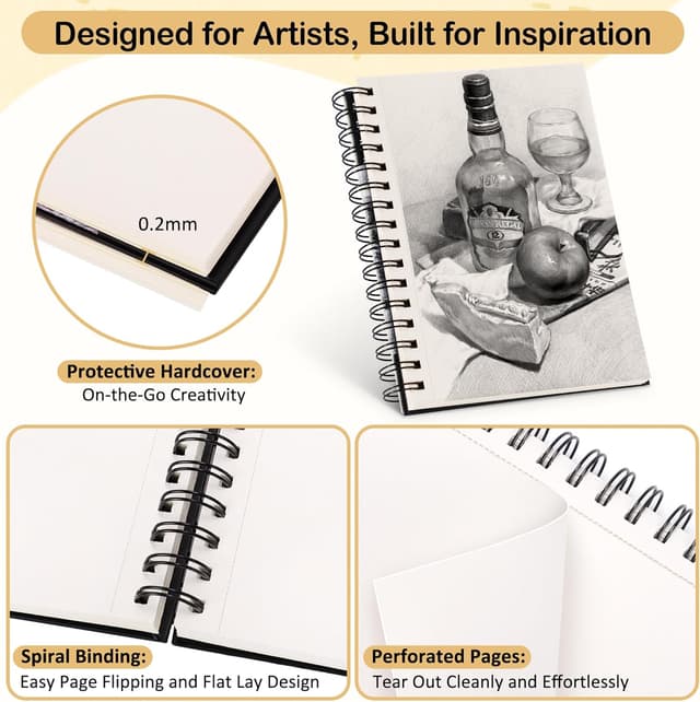 Detalle 2 de DazSpirit A5 Skizzenbuch 120 Seiten