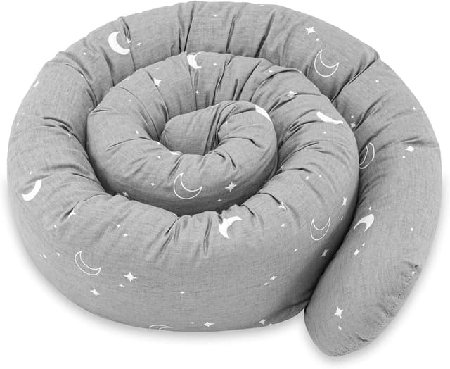 Detalle de Totsy Baby Seitenschläferkissen & Bettschlange (Body Pillow) – lange Kopf- und Nackenrolle aus Baumwolle