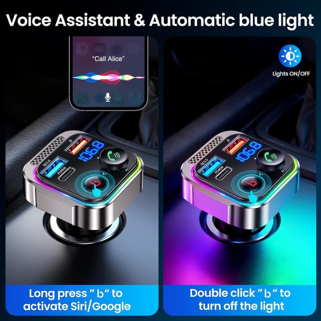 Thumbnail 4 de GizmoVine Bluetooth 5.4 FM Transmitter