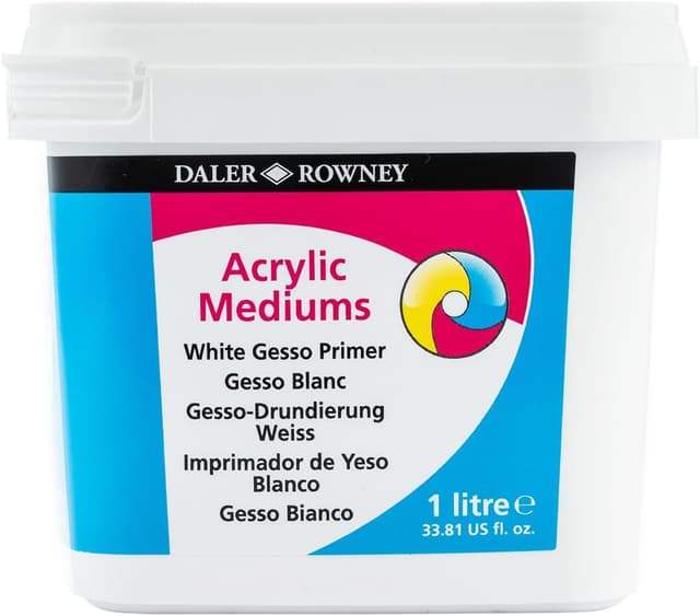 Detalle 2 de Daler-Rowney System3 1L White Acrylic Gesso Primer for Acrylics (System3)