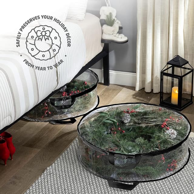 Detalle 2 de ZOBER 30 Inch Wreath Storage Bag 2-Pack