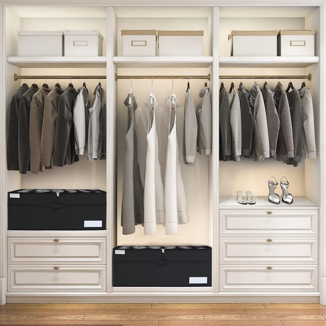 Detalle 2 de Organizer scarpe armadio 24 paia nero