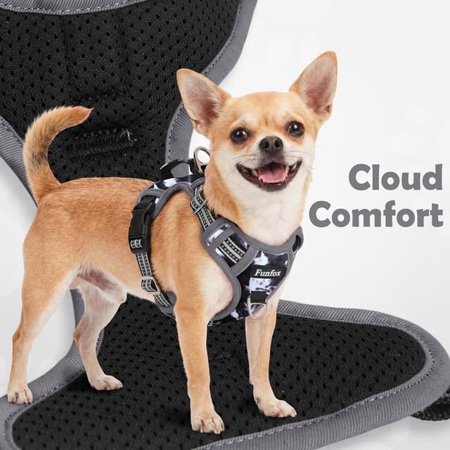 Thumbnail 6 de Funfox Dog Harness Small (Misty Gray S) – No-pull puppy harness with vertical handle