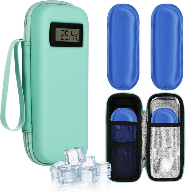 Detalle de Fefod sac isotherme pour diabétique avec affichage de température et 2 blocs de glace