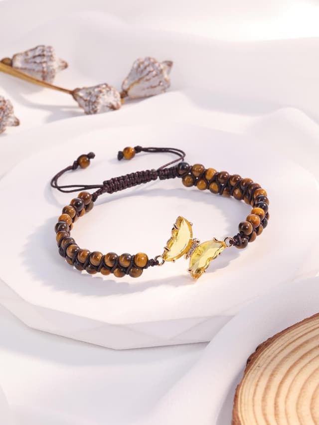 Detalle de Crystal Butterfly Bracelet 4mm Beads