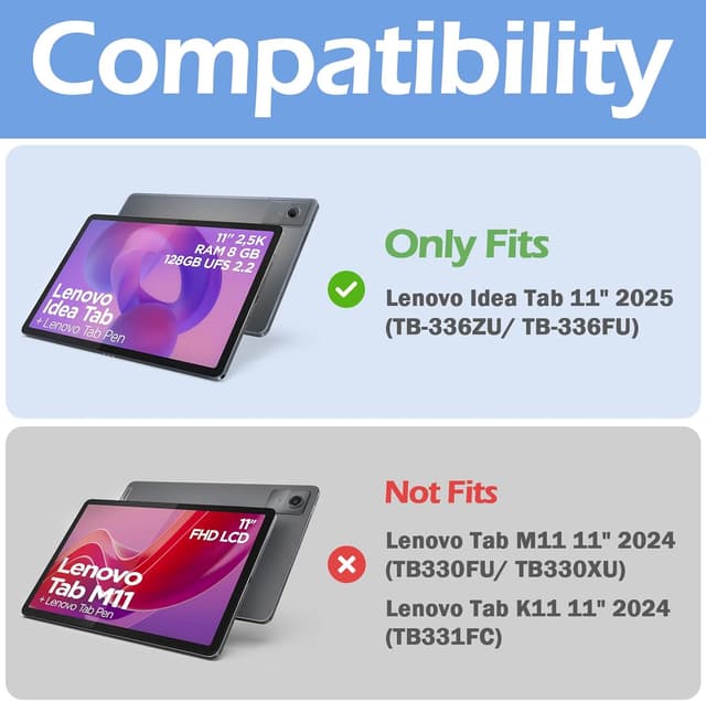 Detalle 2 de ProCase Folio Case for Lenovo Idea Tab 11" TB-336FU with pen holder