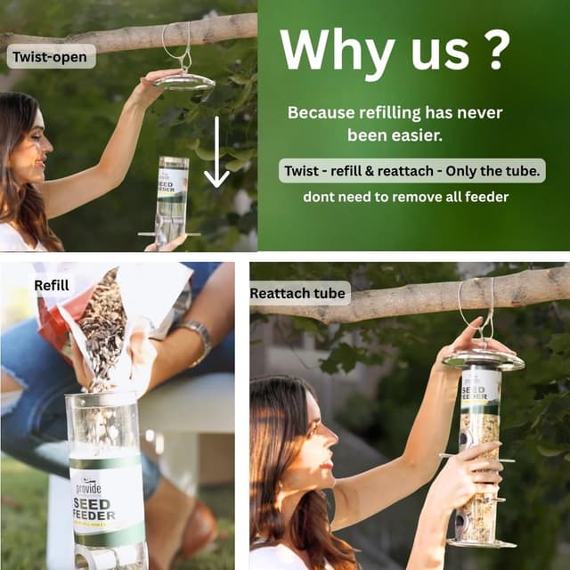 Thumbnail 4 de HEAVY DUTY stainless steel bird feeder 35cm 🐦