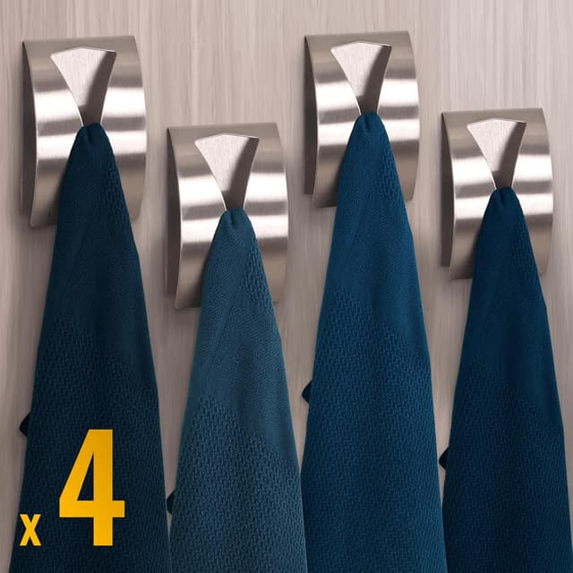 Detalle 2 de RICOO MH017-4: Ganchos Adhesivos Elegantes para Pared