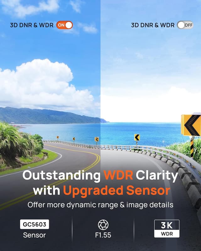 Detalle 2 de 70mai M310 Plus 3K WiFi Mini Dash Cam with Smart Voice Control (M310 Plus)