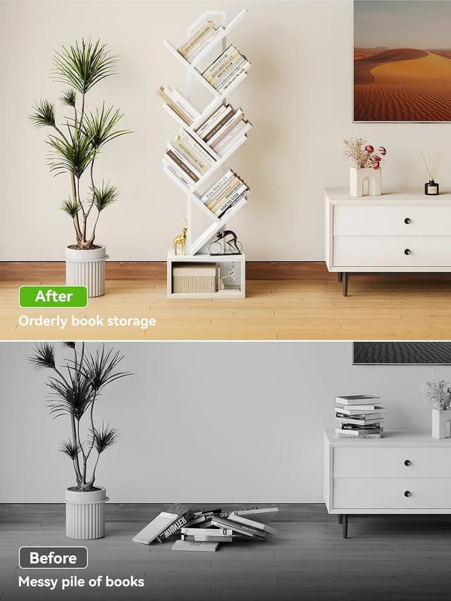 Detalle de Coleshome Tree bookshelf 6-tier bookcase