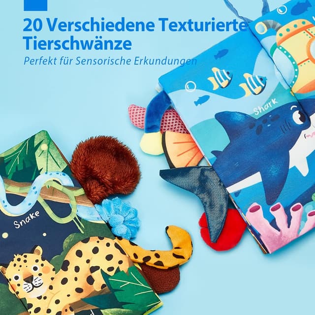 Detalle de hahaland Babybuch Stoffbuch 2er Set