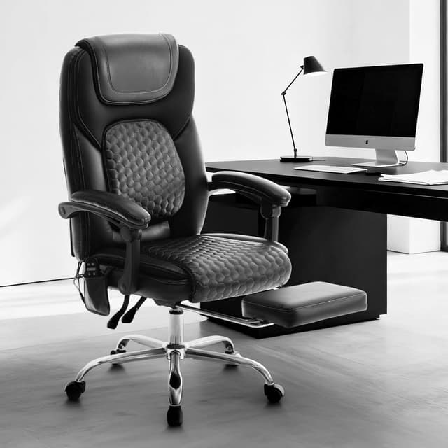 Detalle 2 de COLAMY Chefsessel Leder 6-Punkt Massage