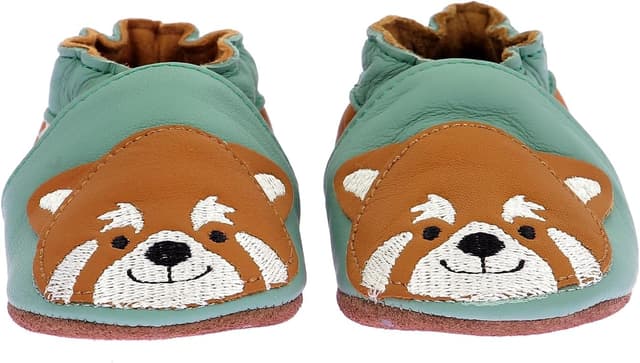 Detalle 2 de Robeez Gingerbear Chausson garçon en cuir souple à semelle antidérapante