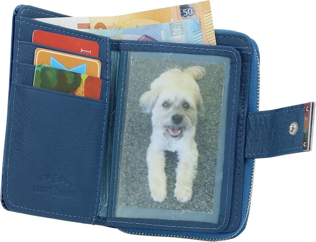 Thumbnail 2 de Jennifer Jones Geldbörse Blau Echtleder