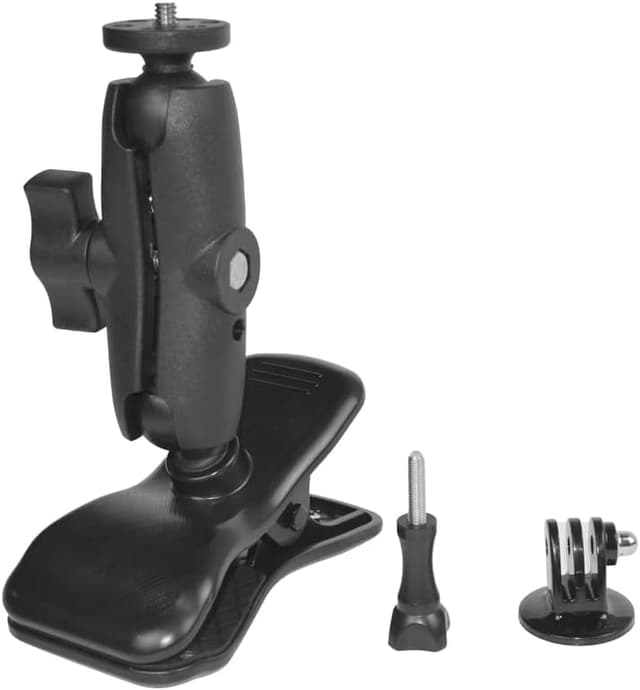 Detalle 2 de HLEESH Jaws Clamp Mount for GoPro Hero Cameras with 360° Ballhead and 1/4” Thread (desk webcam stand)