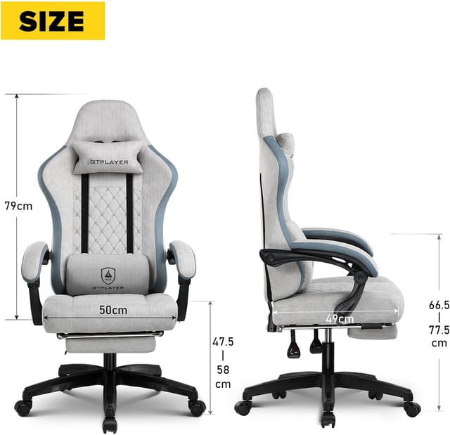 Detalle 2 de GTPLAYER sedia gaming ergonomica, 150 kg