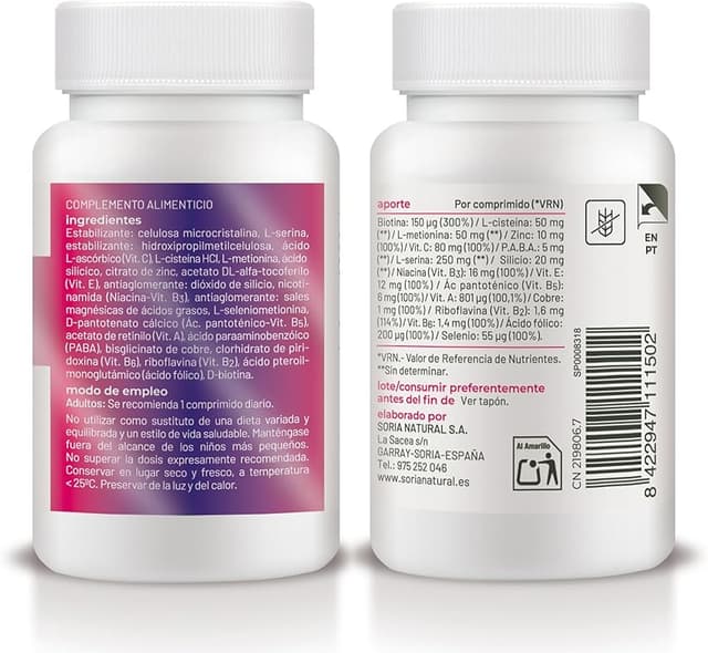 Thumbnail 6 de Soria Natural Cabello, Piel y Uñas 30 comprimidos