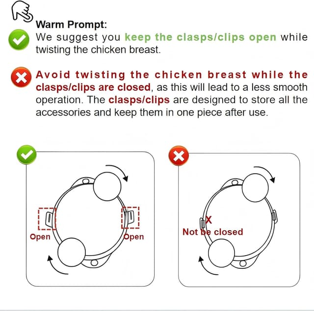 Thumbnail 3 de Chicken Shredder Tool Twist — Meat Shredder 🍽