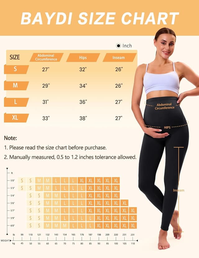 Thumbnail 5 de VALANDY Creamlush Maternity Leggings Over-Bump Adjustable High Waisted 🤰