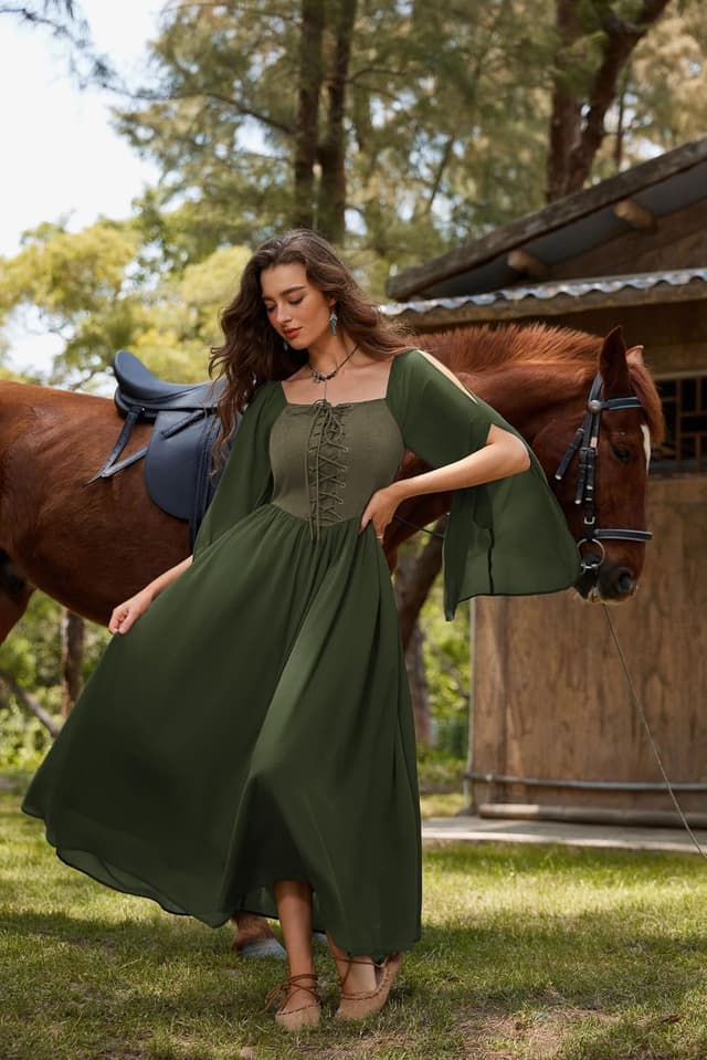 Thumbnail 4 de SCARLET DARKNESS Robe corset Renaissance vintage đ