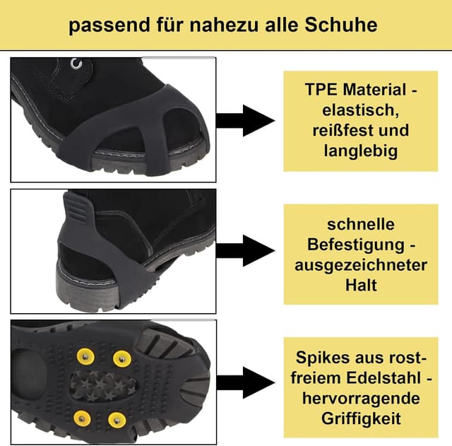 Thumbnail 4 de ALPIDEX Anti Rutsch Schuhspikes 35-47 für Winterspaziergänge