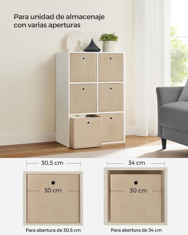 Thumbnail 4 de SONGMICS RFB006K03 cajas 30 x 30 x 30 cm