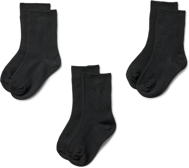 Detalle 2 de Amazon Essentials Jungen gerippte Crew-Socken (3er Pack) für Alltag, Freizeit & Schuluniform