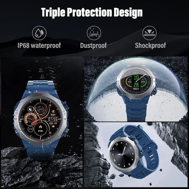 Thumbnail 4 de Smartwatch 1,39" militare con chiamate Bluetooth