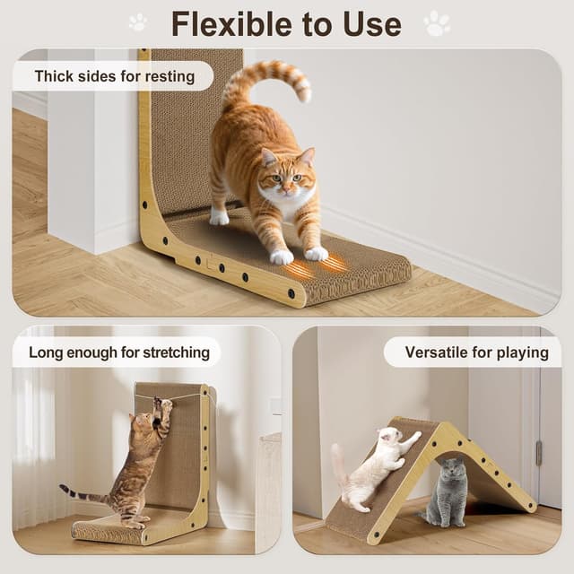 Detalle 2 de 47cm Gimars L shape cat scratcher