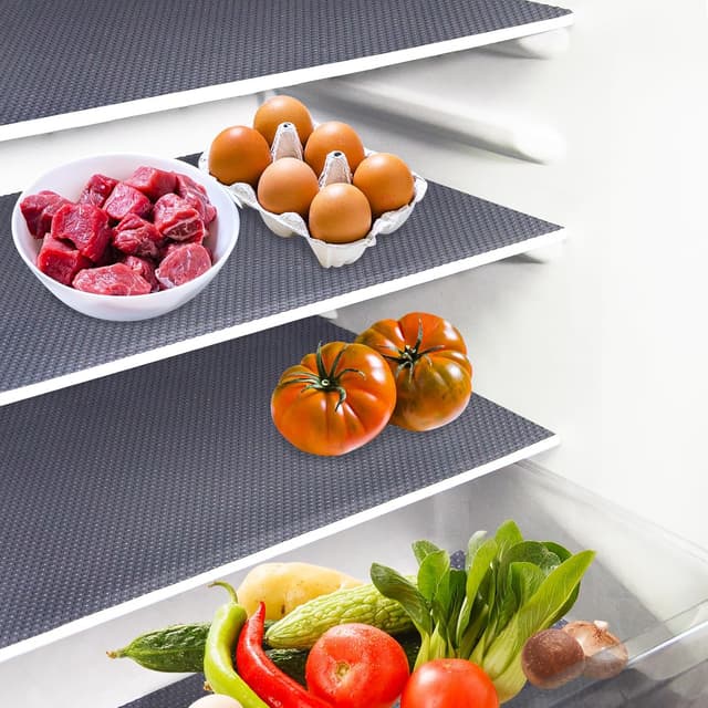 Detalle de Daixers 10-Pack Washable Refrigerator Liner Mats (Grey) for Shelves & Drawers