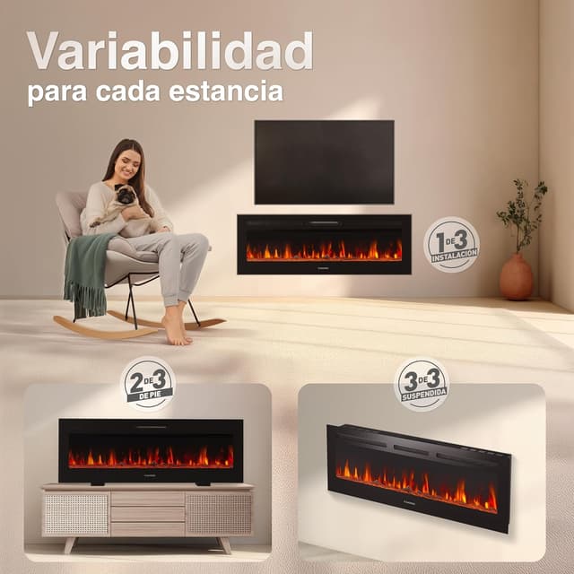 Detalle 2 de KAMINIO Marlon chimenea eléctrica 50"