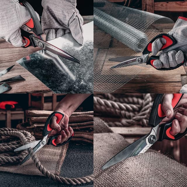 Detalle 2 de 10" LIVINGO Multipurpose Heavy Duty Scissors with titanium-coated stainless steel blades