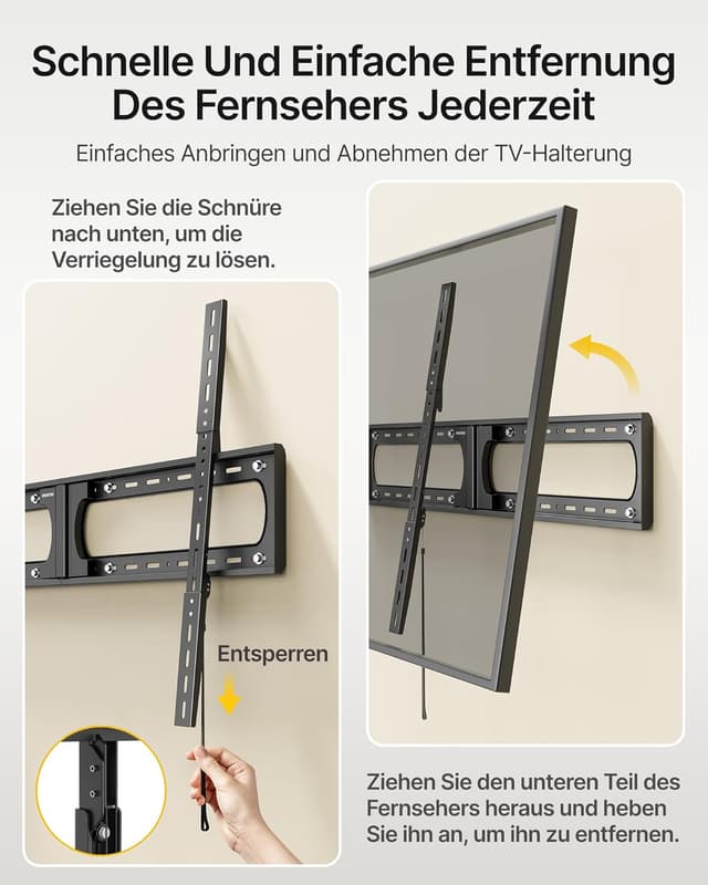 Detalle 2 de monTEK Heavy Duty TV Wandhalterung bis 136 kg
