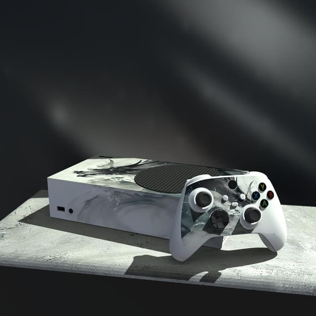 Detalle de playvital Custom Vinyl Skins for Xbox Series S (Ink Spirit Dragon) – console skin & controller wrap decals