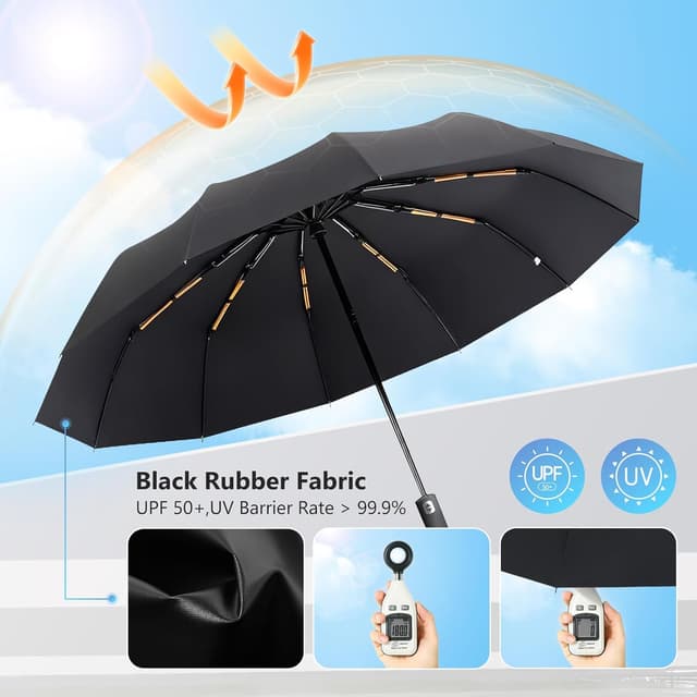 Thumbnail 4 de Exquisgoods 24K Windproof Travel Umbrella 24 ribs