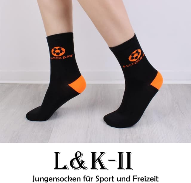 Detalle de Calzini da ginnastica per ragazzi in spugna di cotone (con stampe navy), confezione da 10 paia