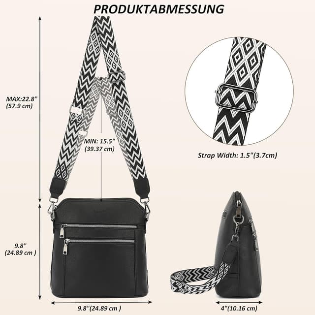 Detalle 2 de TANTOMI Umhängetasche Damen 26 x 10,5 x 26 cm