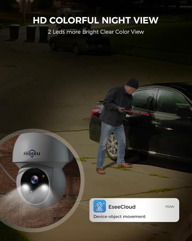 Thumbnail 6 de Hiseeu Solar Camera 4MP Wireless Outdoor