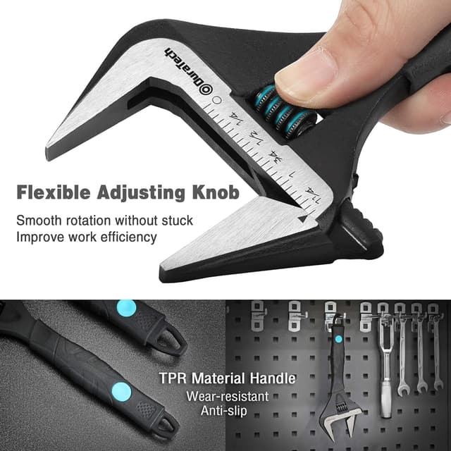 Thumbnail 5 de DURATECH 8-Inch Adjustable Wrench with Wide Jaw