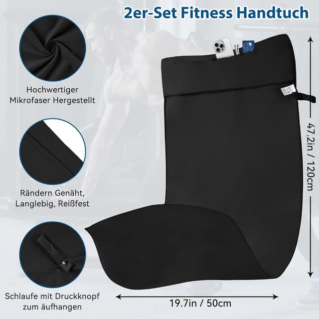 Thumbnail 3 de Novent Handtuch 120x50 cm Set für Gym