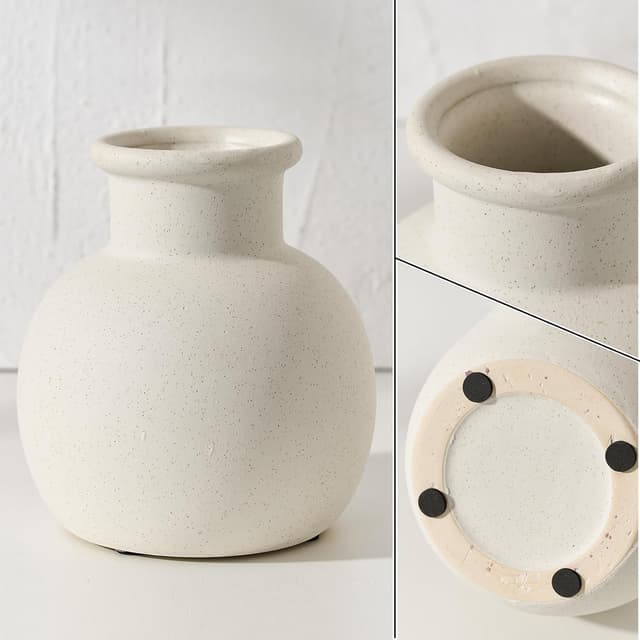 Detalle de PORCER Moderne Keramikvase (15,2 cm) in Terrakotta mit Boho-/Bauernhaus-Charme