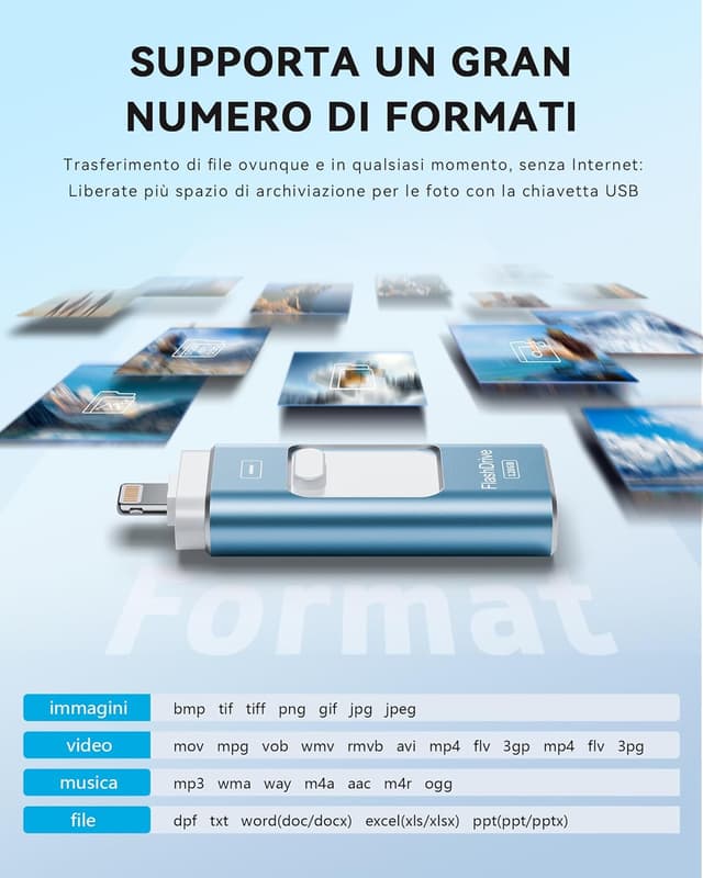 Thumbnail 6 de ROSPE Chiavetta USB 128GB per iPhone 📱