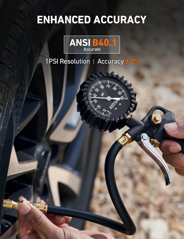 Detalle 1 de AstroAI Tire Pressure Gauge 100 PSI