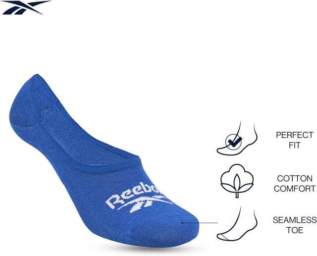 Detalle 2 de Reebok R0351 : lot de 3 chaussettes invisibles mixte