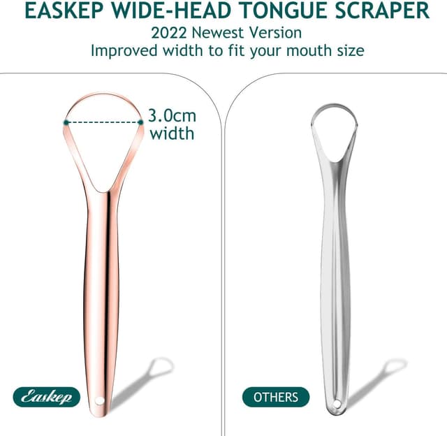 Detalle 2 de Easkep Tongue Scraper 2 Pack stainless steel
