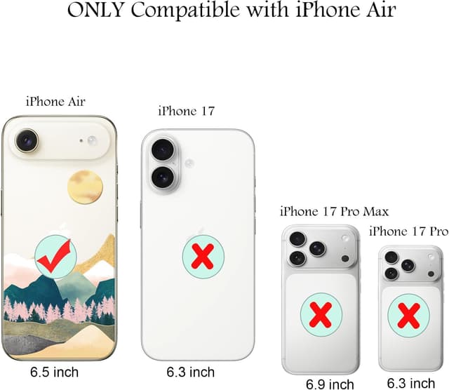 Thumbnail 6 de Unov Hülle für iPhone Air – transparente Soft-TPU Schutzhülle mit erhabener Kante