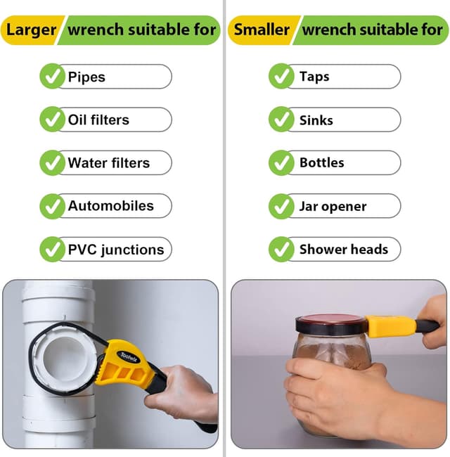 Thumbnail 5 de Toolwiz Bandschlüssel 2 Stück 600 mm 🛠