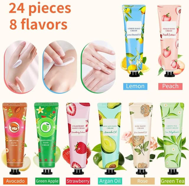 Detalle de AYBUY Mini Crema Mani Idratante – set da 24 x 30 ml, riparatrice per mani secche e screpolate