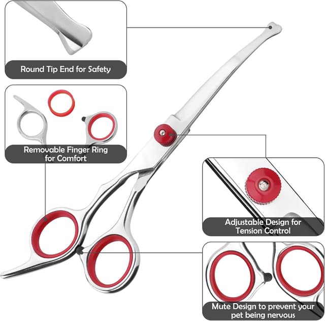 Thumbnail 4 de Gebogene Fellschere für Hunde 1 Stück ✂