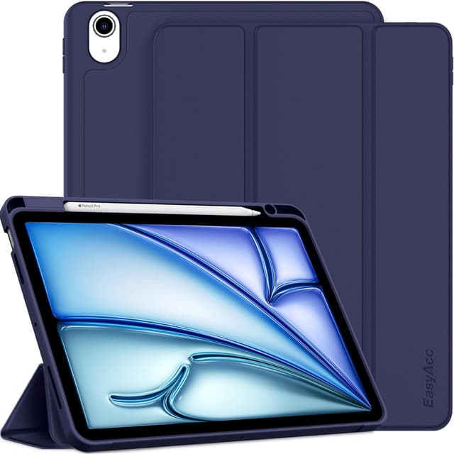 Detalle de EasyAcc Hülle für iPad Air 11 Zoll (M4/M3/M2, 2026–2024) & iPad Air 4/5 mit Stifthalter – blaue Schutzhülle aus TPU